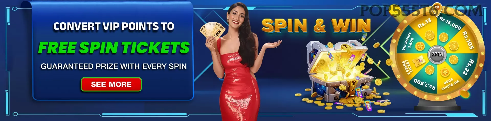 Big win animation on pop555 slot Jogo